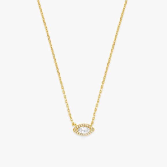 Sterling Forever Jamie Marquise Cubic Zirconia Pendant Necklace - Picture 8 of 9